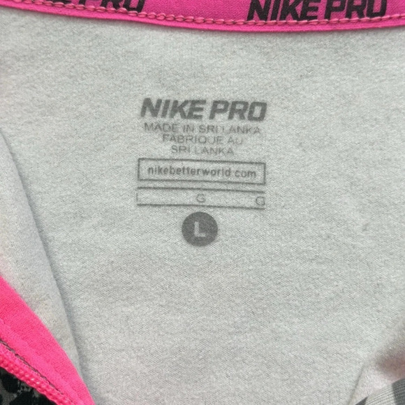 Nike Pro Girls 1/4 Zip Long Sleeve Hooded Pullover Black Size Large - Picture 8 of 12